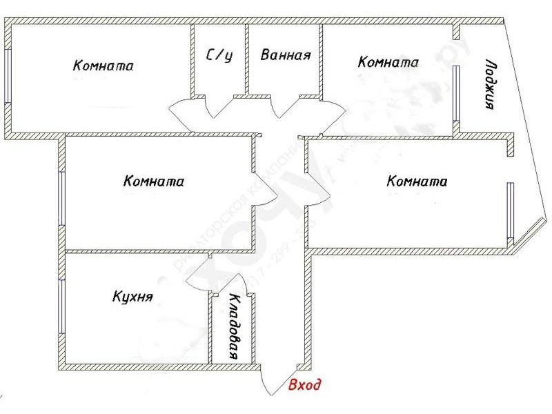 План квартиры 121 серии 3 х комнатной